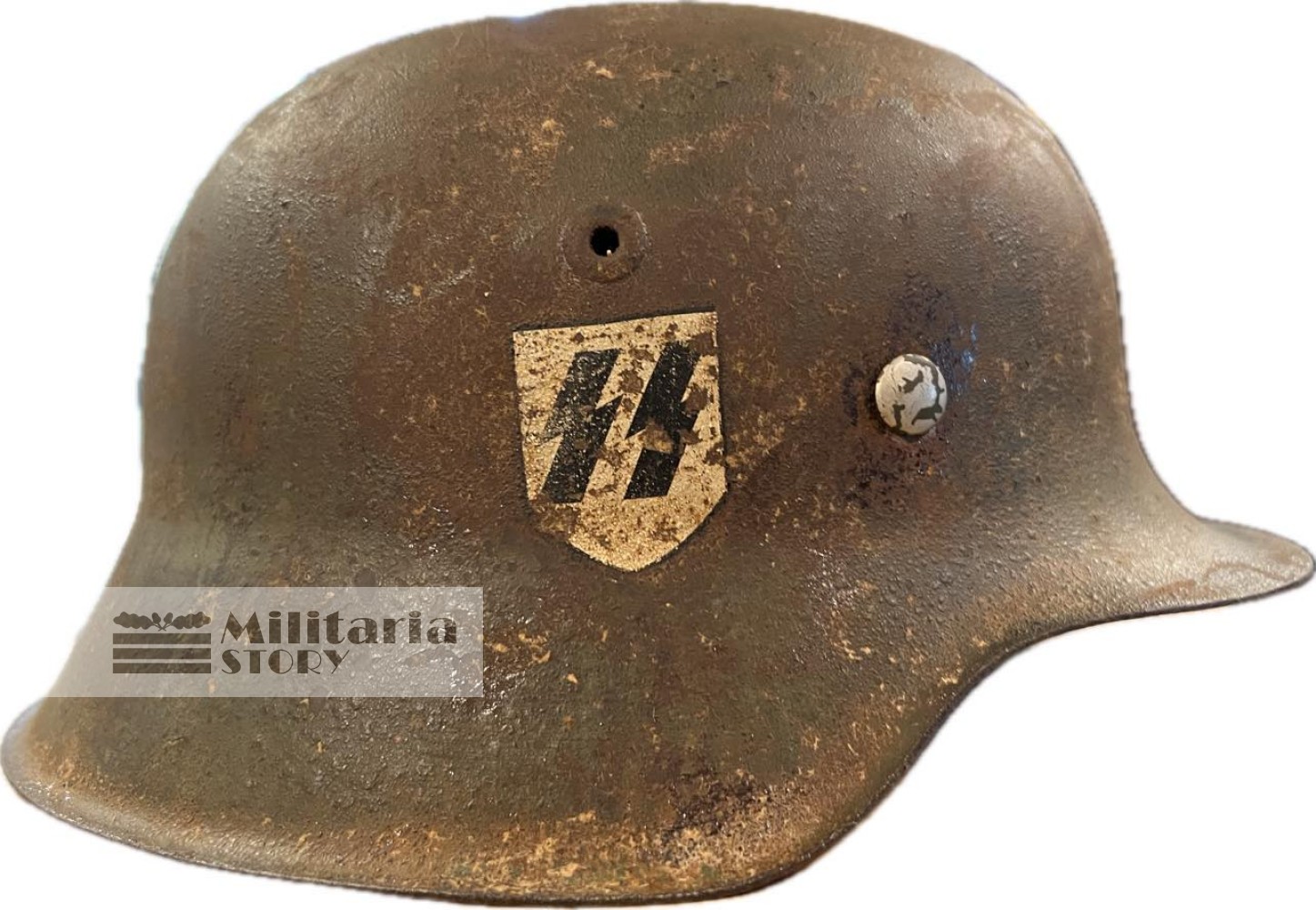 M42 Waffen SS Camo helmet - M42 Waffen SS Camo helmet: WW2 German Headgear