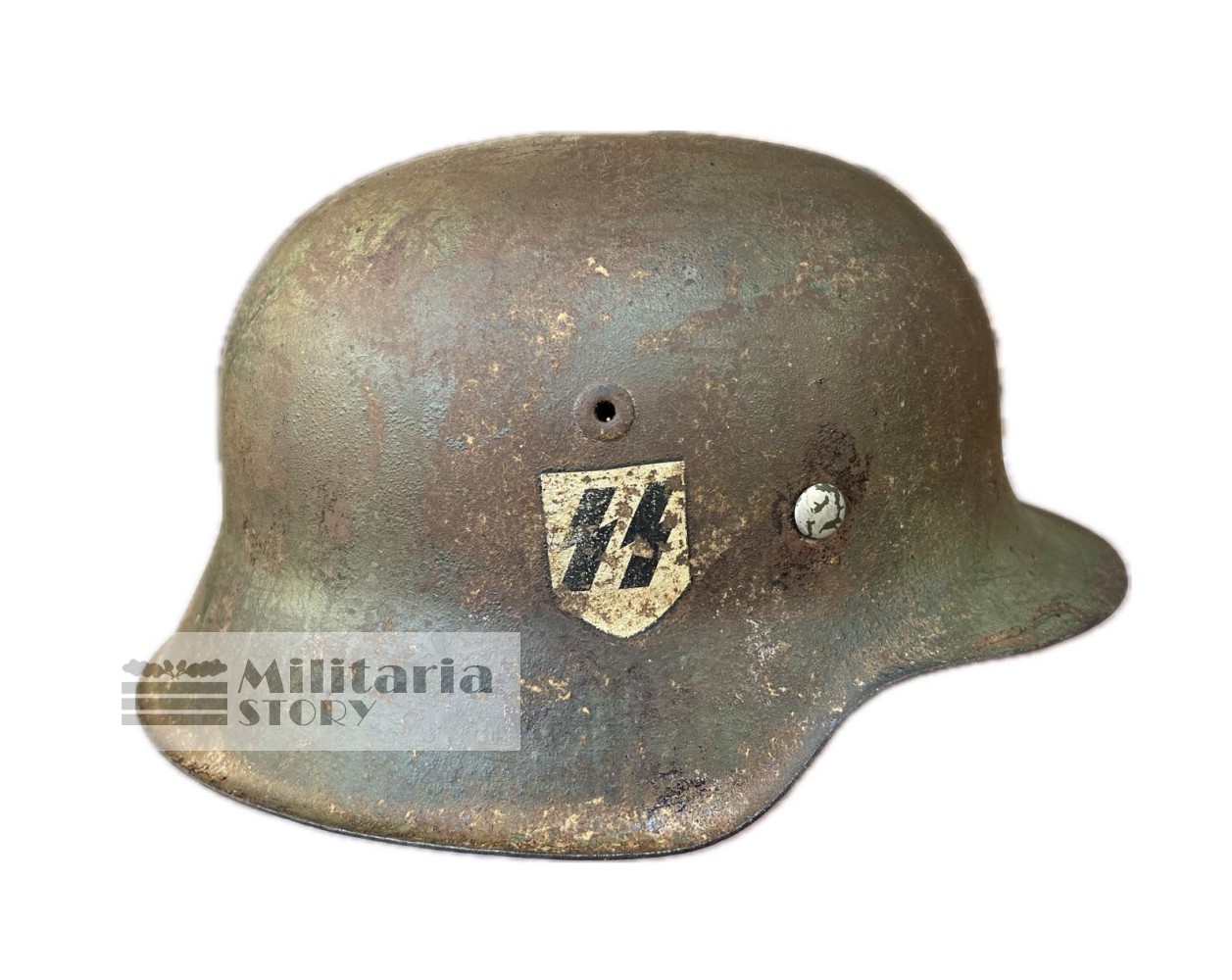 M42 Waffen SS Camo helmet - M42 Waffen SS Camo helmet: German Headgear