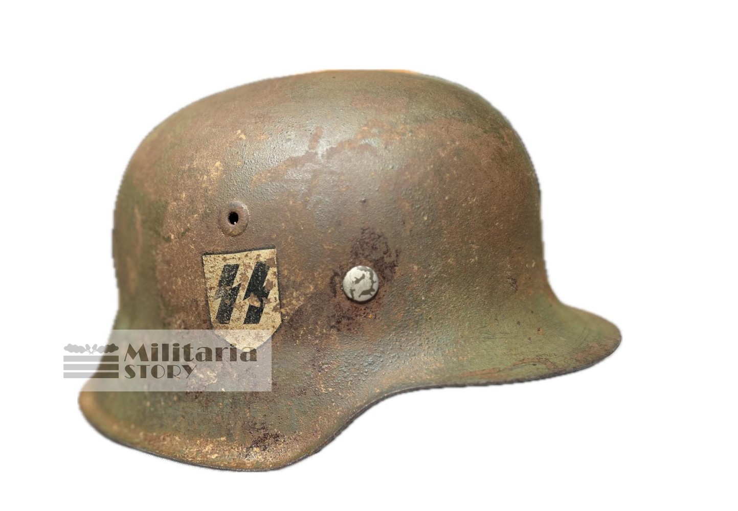 M42 Waffen SS Camo helmet - M42 Waffen SS Camo helmet: WW2 German Headgear