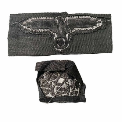 Waffen ss cap bevo flatwire insignia set