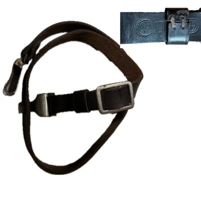 SS officer leather shoulder cross straps