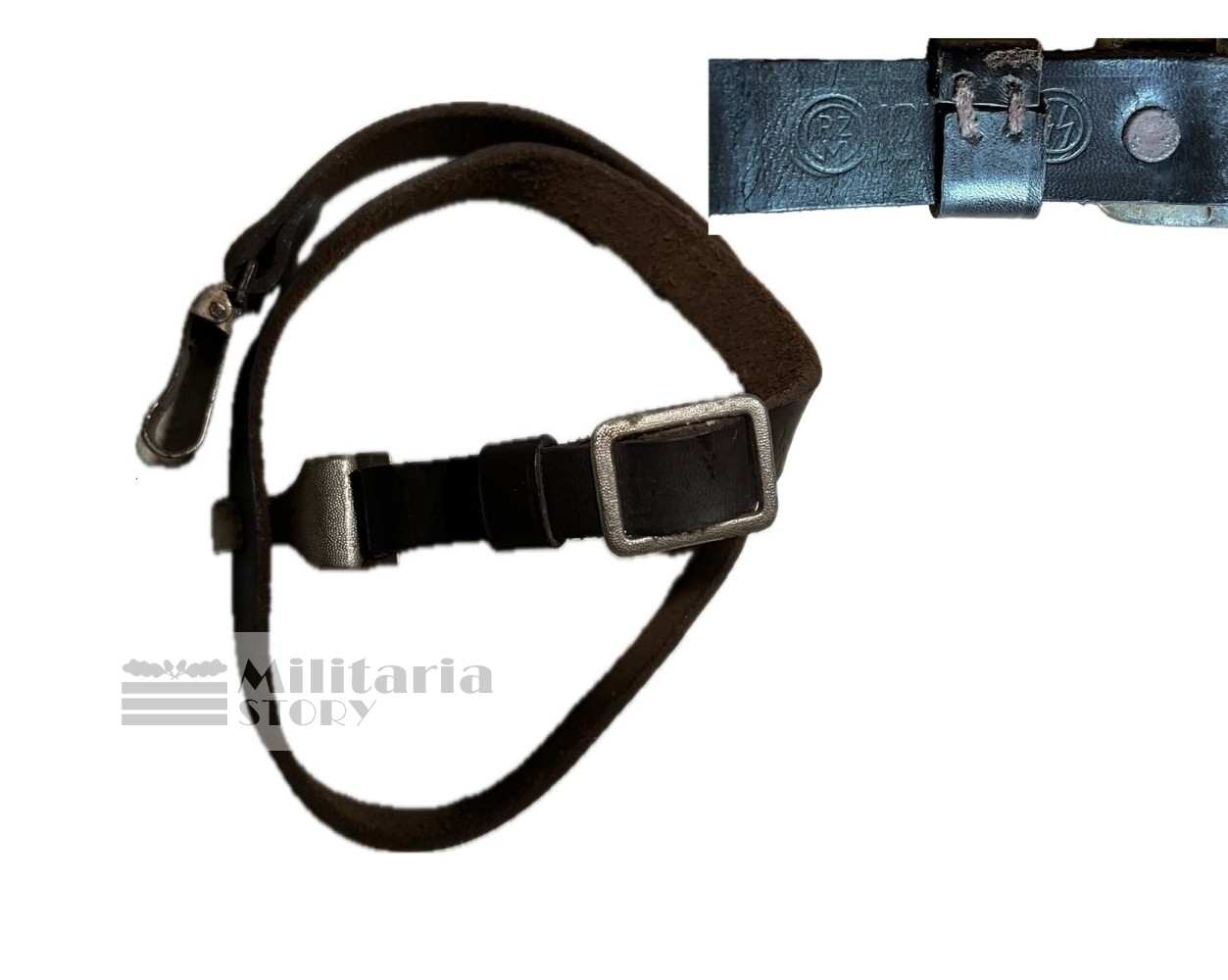 SS officer leather shoulder cross straps - SS officer leather shoulder cross straps: German Equipment