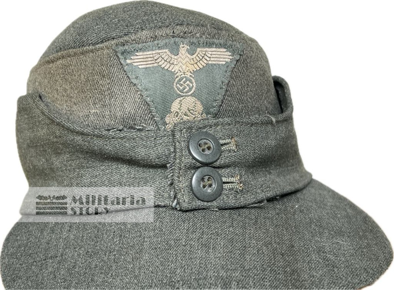 Waffen SS M43 Field cap - Waffen SS M43 Field cap: Third Reich Headgear