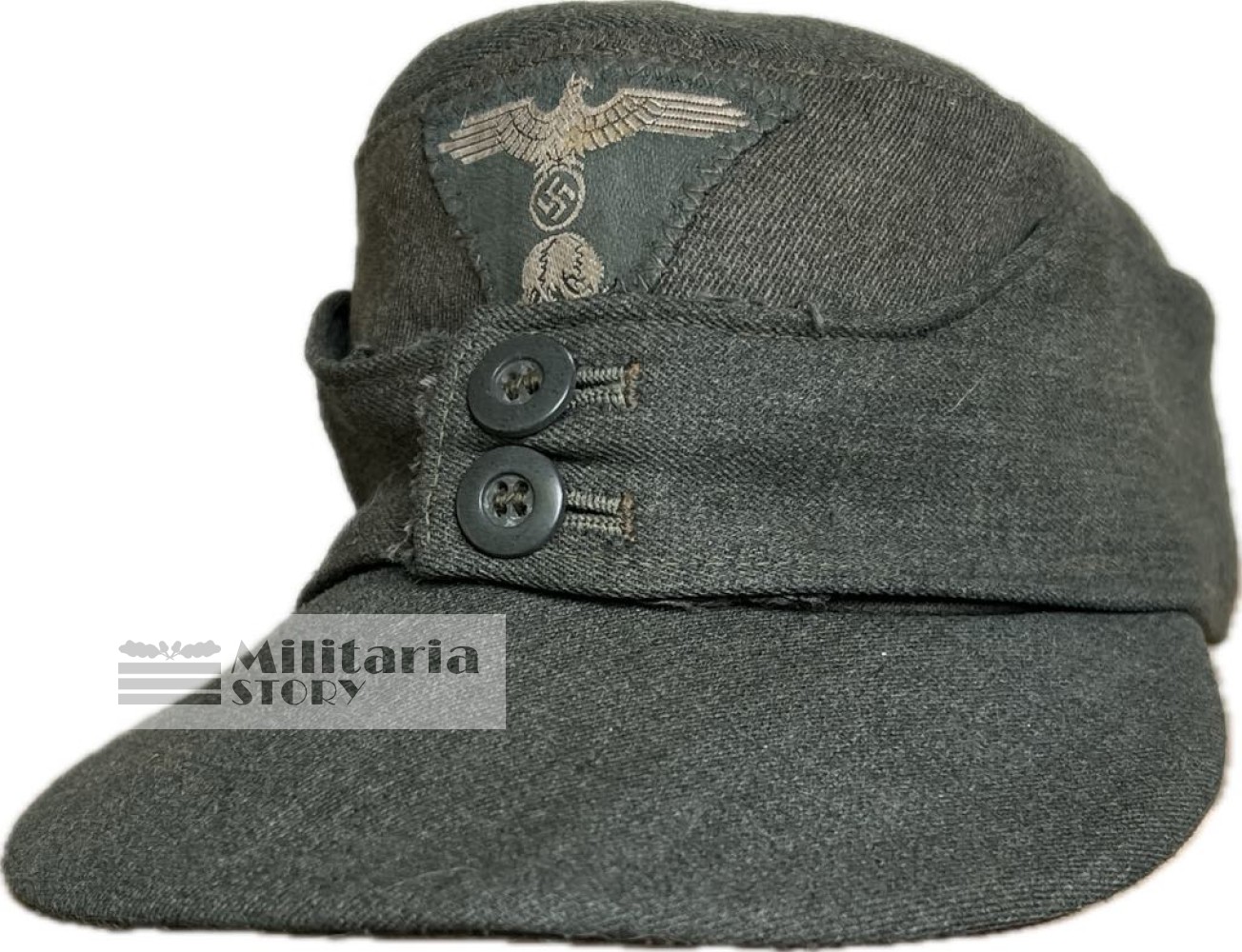 Waffen SS M43 Field cap - Waffen SS M43 Field cap: Third Reich Headgear