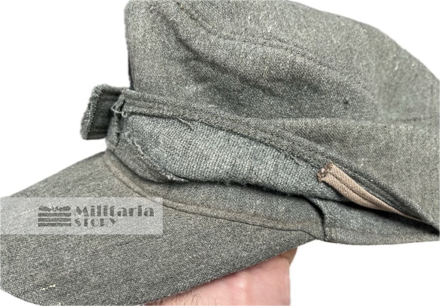 Waffen SS one butto field cap - Waffen SS one butto field cap: WW2 German Headgear