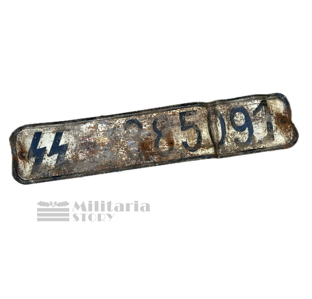 Waffen SS vehicle license plate