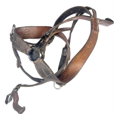 WWII German leather Y straps