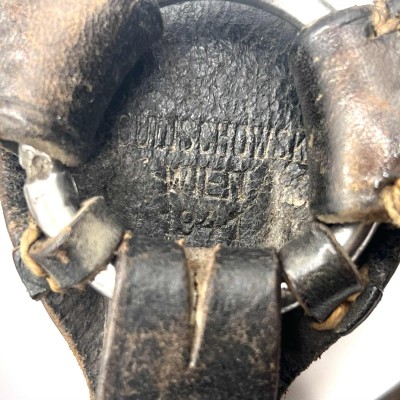 WWII German leather Y straps