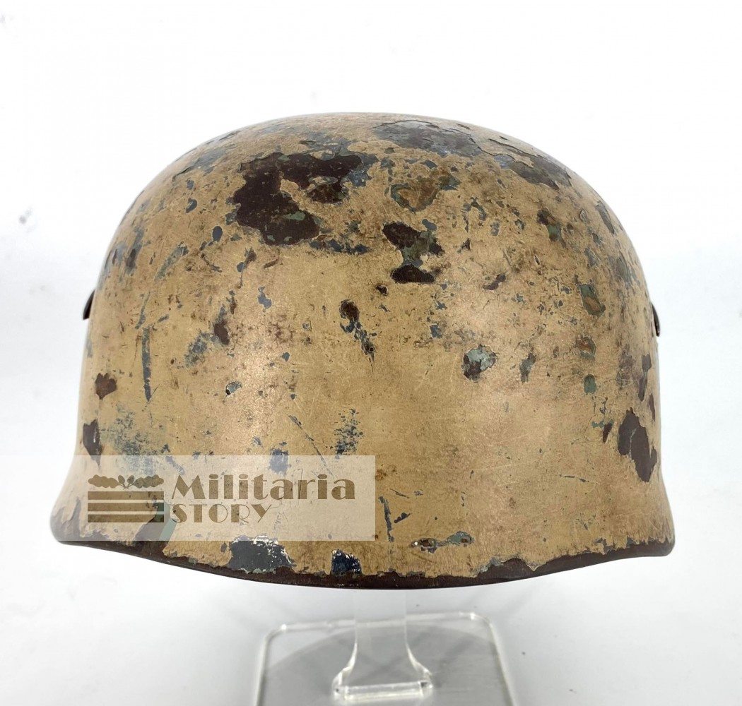 M37/M38 DAK Camo Paratrooper Helmet Shell - M37/M38 DAK Camo Paratrooper Helmet Shell: WW2 German Headgear