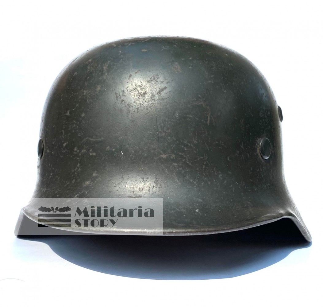 M35 Wehrmacht Double Decal Helmet - M35 Wehrmacht Double Decal Helmet: Vintage German Headgear
