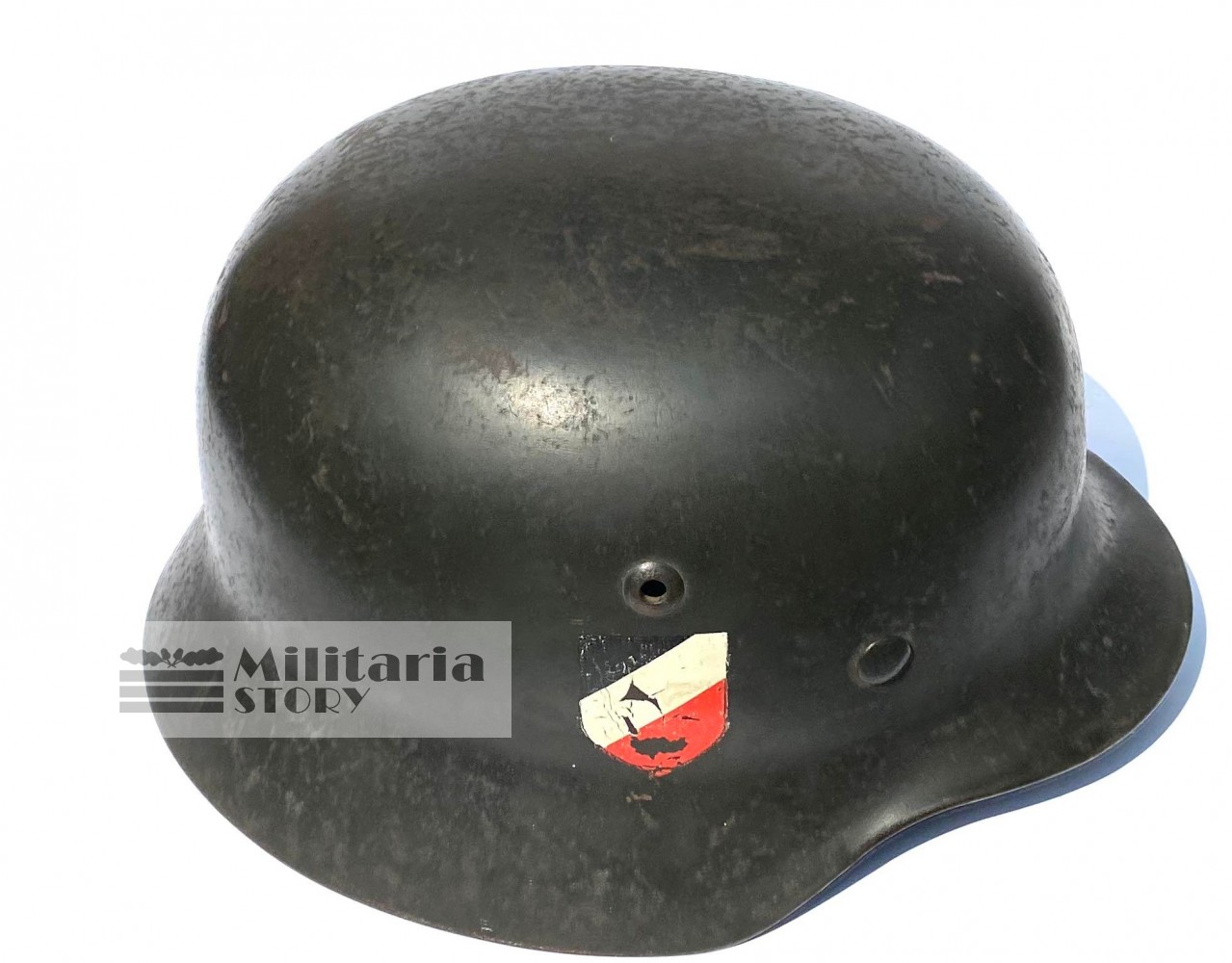 M35 Wehrmacht Double Decal Helmet - M35 Wehrmacht Double Decal Helmet: WW2 German Headgear