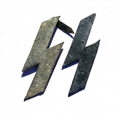 Latvian Waffen SS Metal Runes - WW2 German Insignia