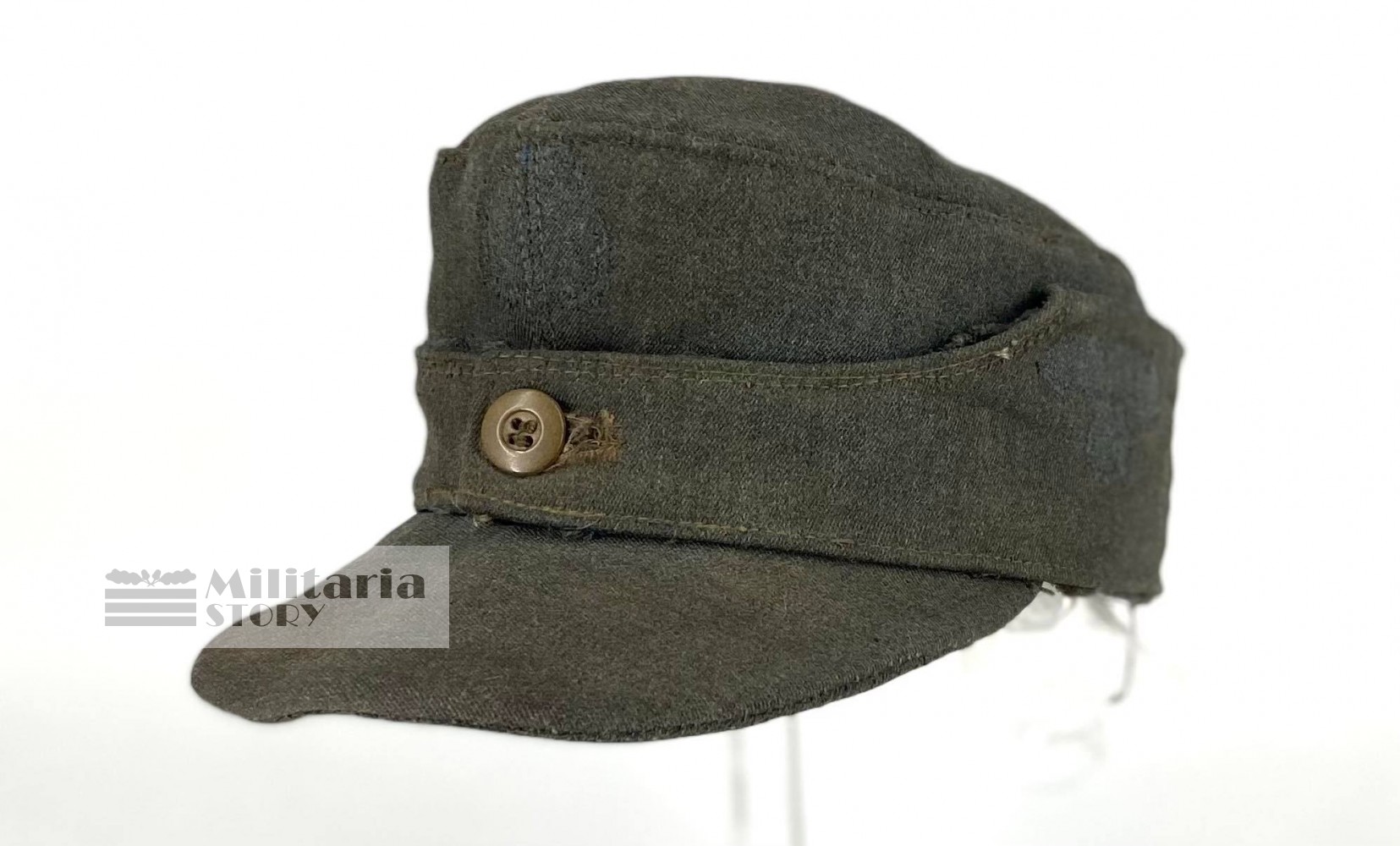 Waffen SS M43 One Button Field Cap - Waffen SS M43 One Button Field Cap: WW2 German Headgear