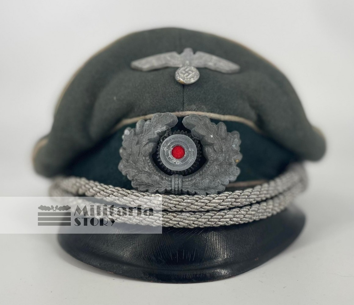 Heer Infantry Visor Cap in crusher style - Heer Infantry Visor Cap in crusher style: German Headgear